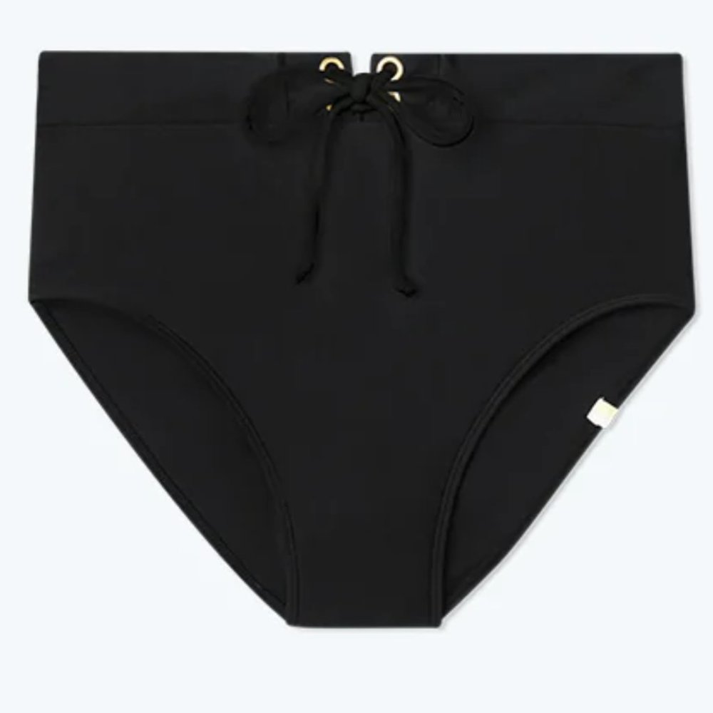 NWT The Lace-Up High Leg High Rise Bikini Bottom - Sea Urchin - Size 6